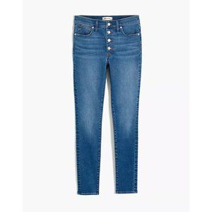 Madewell 9" Mid-Rise Skinny Button Front Women's Size 30 Varney Wash Standard